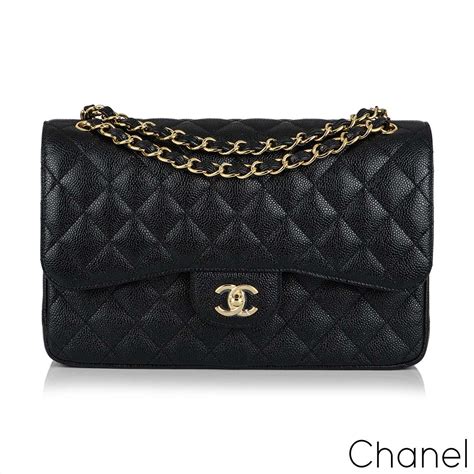 chanel classic 10 caviar so black|Chanel Black Caviar Calfskin Classic Jumbo Bagbag, 2019 .